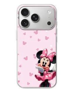 Чехол для iPhone 17 Pro с картинкой «Минни Маус и сердечки»