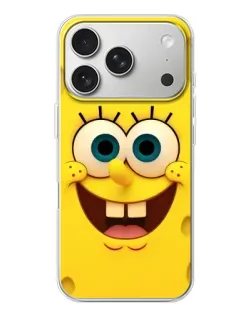 Чехол для iPhone 17 Pro с картинкой «Губка Боб улыбка»