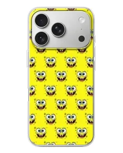 Чехол для iPhone 17 Pro с картинкой «Паттерн Губка Боб»
