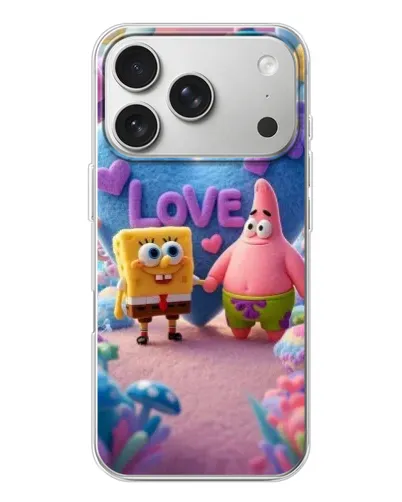 Чохол для iPhone 17 Pro з картинкою «Губка Боб Патрік»