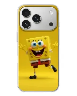 Чехол для iPhone 17 Pro с картинкой «Позитивный Губка Боб»