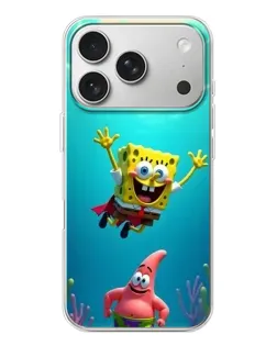 Чехол для iPhone 17 Pro с картинкой «Спанч Боб под водой»