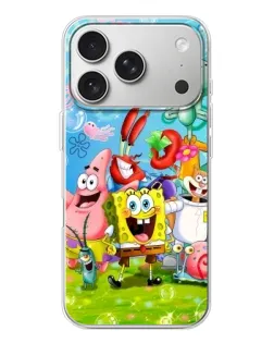 Чехол для iPhone 17 Pro с картинкой «Губка Боб и друзья»