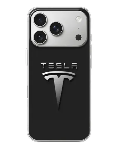 Чехол для iPhone 17 Pro с картинкой «Стальной логотип Tesla» Чехол для iPhone 17 Pro с картинкой «Стальной логотип Tesla»