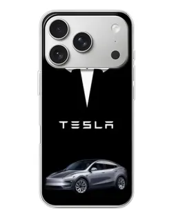 Чехол для iPhone 17 Pro с картинкой «Tesla Model Y»