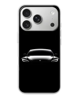 Чехол для iPhone 17 Pro с картинкой «Фары Tesla Night»