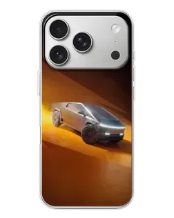 Чехол для iPhone 17 Pro с картинкой «Cybertruck в пустыне»