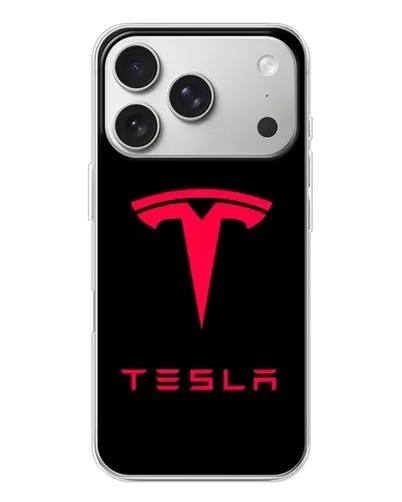 Чехол для iPhone 17 Pro с картинкой «Tesla Red Logo» Чехол для iPhone 17 Pro с картинкой «Tesla Red Logo»