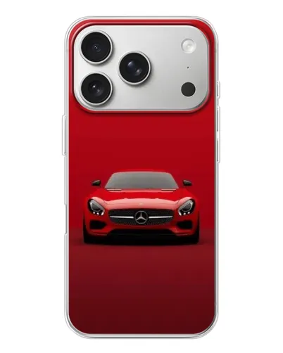 Чехол для iPhone 17 Pro с картинкой «Красный Mercedes AMG»
