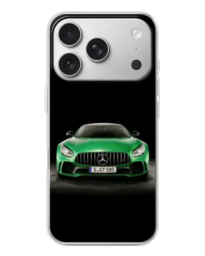 Чехол для iPhone 17 Pro с картинкой «Mercedes — неоновый лого» Чехол для iPhone 17 Pro с картинкой «Mercedes — неоновый лого»