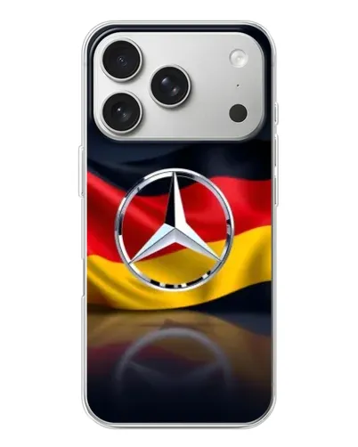 Чехол для iPhone 17 Pro с картинкой «Mercedes — флаг Германии» Чехол для iPhone 17 Pro с картинкой «Mercedes — флаг Германии»
