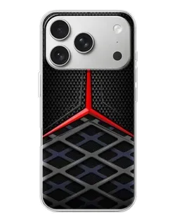 Чехол для iPhone 17 Pro с картинкой «Mercedes Carbon Grid»
