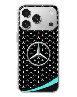 Чехол для iPhone 17 Pro с картинкой «Mercedes — бирюзовый акцент»