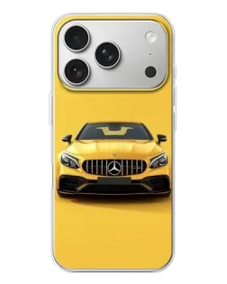 Чехол для iPhone 17 Pro с картинкой «Желтый Mercedes GT»