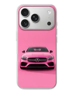 Чехол для iPhone 17 Pro с картинкой «Розовый Mercedes AMG»