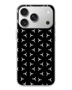 Чехол для iPhone 17 Pro с картинкой «Mercedes паттерн звезд»