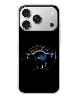 Чехол для iPhone 17 Pro с картинкой «Салон Audi — руль»