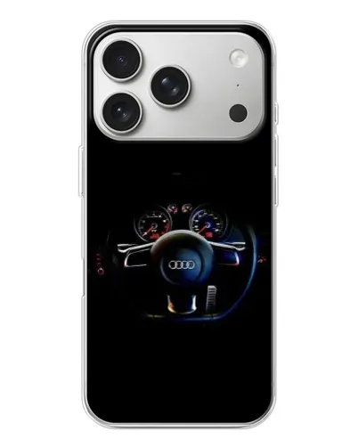 Чехол для iPhone 17 Pro с картинкой «Салон Audi — руль» Чехол для iPhone 17 Pro с картинкой «Салон Audi — руль»