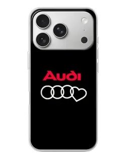 Чохол для iPhone 17 Pro з картинкою «Логотип Audi Heart»