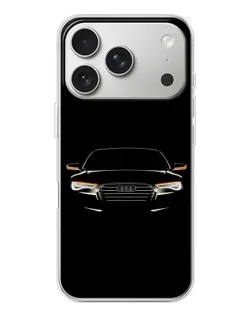 Чехол для iPhone 17 Pro с картинкой «Audi — ночной контур»