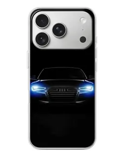 Чехол для iPhone 17 Pro с картинкой «Audi в неоне»