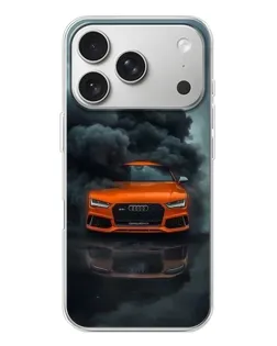 Чехол для iPhone 17 Pro с картинкой «Audi в облаках дыма»
