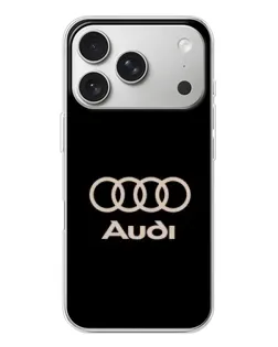 Чехол для iPhone 17 Pro с картинкой «Audi — золотой логотип»