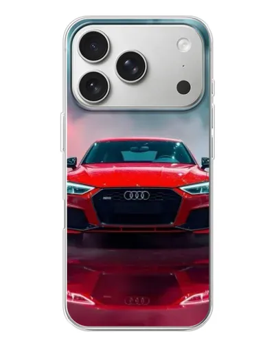 Чехол для iPhone 17 Pro с картинкой «Audi RS — красный стиль» Чехол для iPhone 17 Pro с картинкой «Audi RS — красный стиль»
