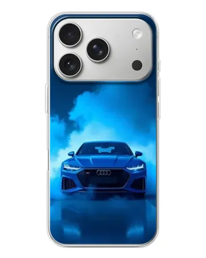 Чехол для iPhone 17 Pro с картинкой «Audi — голубая энергия» Чехол для iPhone 17 Pro с картинкой «Audi — голубая энергия»