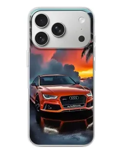 Чехол для iPhone 17 Pro с картинкой «Audi — закат»