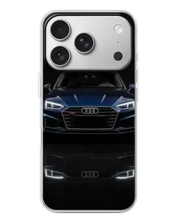 Чехол для iPhone 17 Pro с картинкой «Audi — ночное отражение»