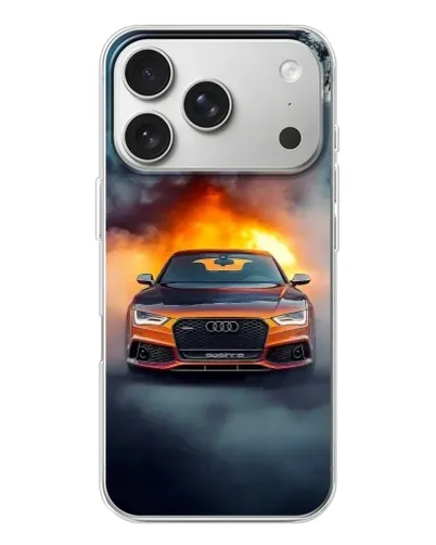 Чехол для iPhone 17 Pro с картинкой «Audi в огненном дыму» Чехол для iPhone 17 Pro с картинкой «Audi в огненном дыму»