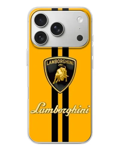 Чехол для iPhone 17 Pro с картинкой «Lamborghini Stripe желтый» Чехол для iPhone 17 Pro с картинкой «Lamborghini Stripe желтый»