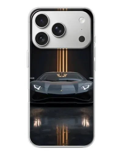 Чехол для iPhone 17 Pro с картинкой «Lamborghini золотые линии» Чехол для iPhone 17 Pro с картинкой «Lamborghini золотые линии»