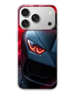 Чохол для iPhone 17 Pro з картинкою «Lamborghini червоне сяйво»