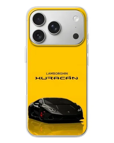 Чехол для iPhone 17 Pro с картинкой «Lamborghini Huracan черный» Чехол для iPhone 17 Pro с картинкой «Lamborghini Huracan черный»