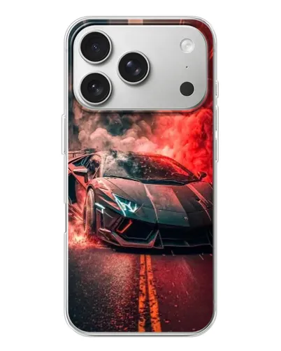 Чехол для iPhone 17 Pro с картинкой «Lamborghini красный дым» Чехол для iPhone 17 Pro с картинкой «Lamborghini красный дым»
