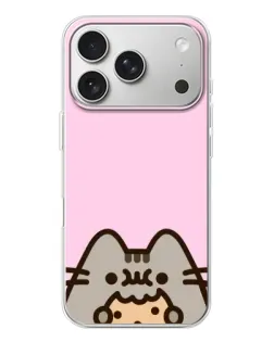 Чехол для iPhone 17 Pro с картинкой «Pusheen и печенье»