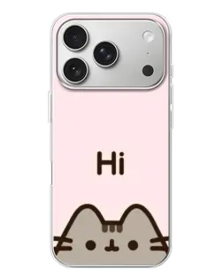 Чехол для iPhone 17 Pro с картинкой «Пушин говорит Hi» Чехол для iPhone 17 Pro с картинкой «Пушин говорит Hi»