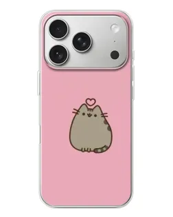 Чехол для iPhone 17 Pro с картинкой «Pusheen сердце»