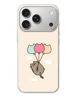 Чехол для iPhone 17 Pro с картинкой «Пушин на шариках»