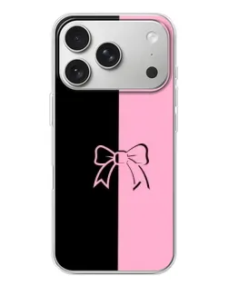 Чехол для iPhone 17 Pro с картинкой «Половинки банта»