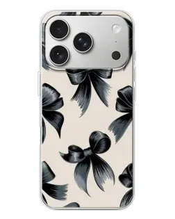 Чехол для iPhone 17 Pro с картинкой «Банты Coquette»