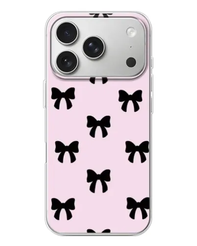 Чехол для iPhone 17 Pro с картинкой «Черные банты Coquette» Чехол для iPhone 17 Pro с картинкой «Черные банты Coquette»