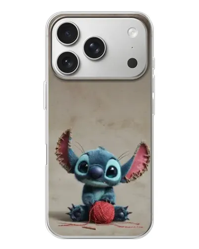 Чехол для iPhone 17 Pro с картинкой «Стич на коричневом фоне»