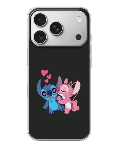 Чехол для iPhone 17 Pro с картинкой «Анжел целует Стича»