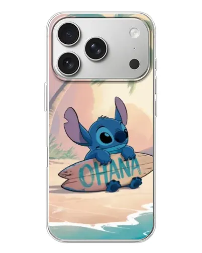 Чехол для iPhone 17 Pro с картинкой «Стич на серфе»