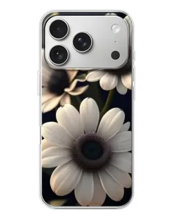 Чехол для iPhone 17 Pro с картинкой «Белые маргаритки макро»