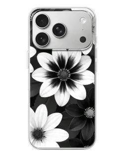 Чехол для iPhone 17 Pro с картинкой «Монохромные астры»