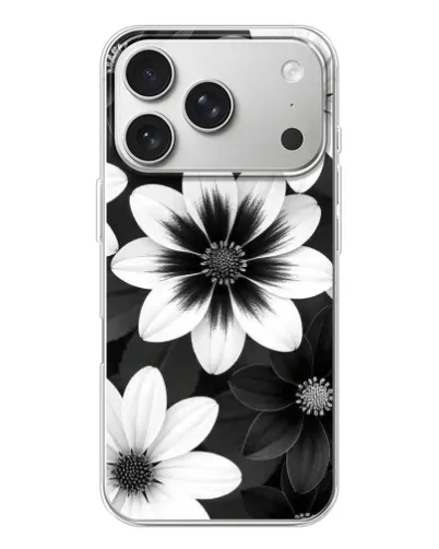 Чехол для iPhone 17 Pro с картинкой «Монохромные астры» Чехол для iPhone 17 Pro с картинкой «Монохромные астры»